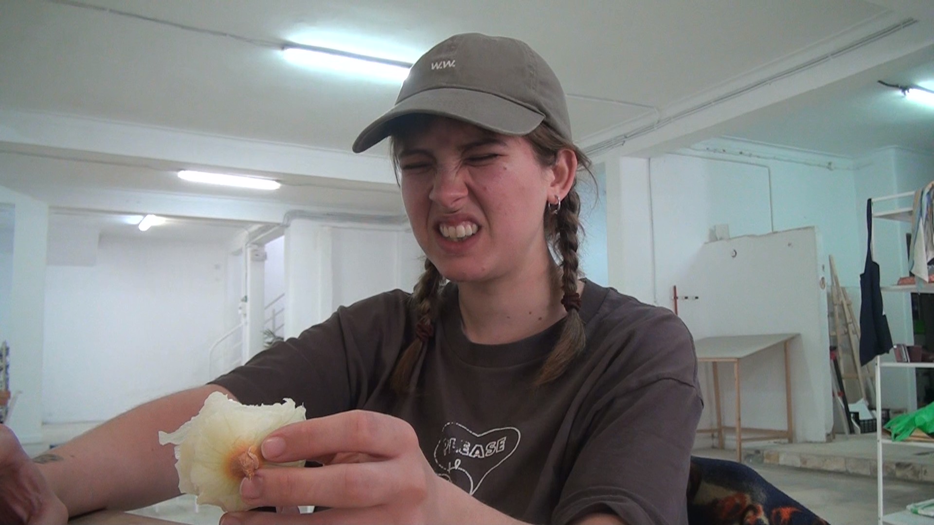 Me eating onion